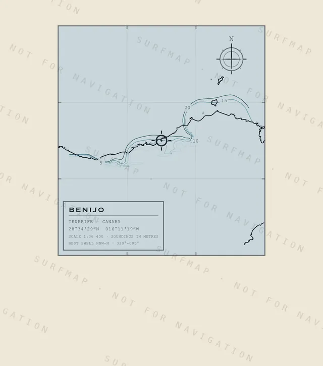 Benijo chart, the full artwork printed on the back