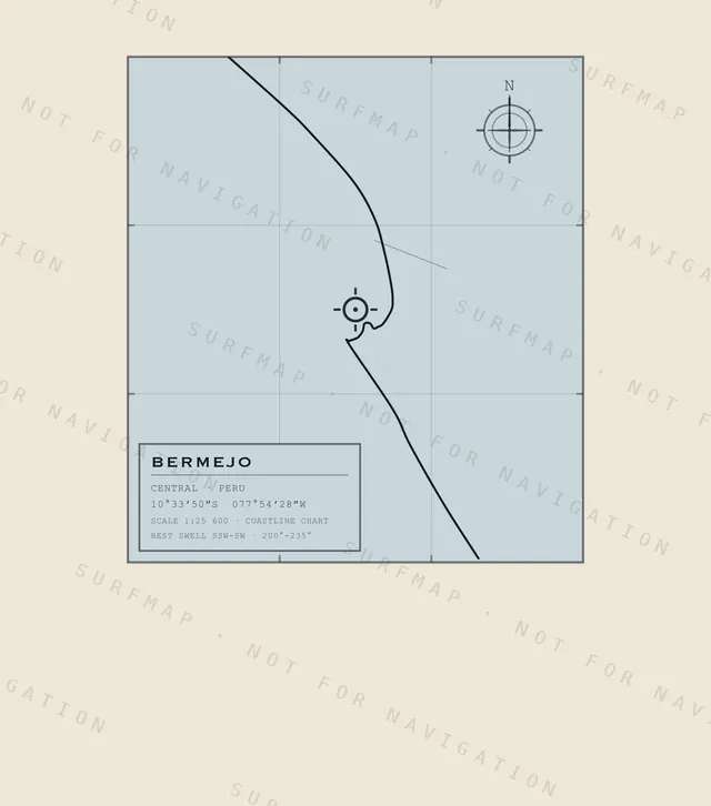 Bermejo chart, the full artwork printed on the back
