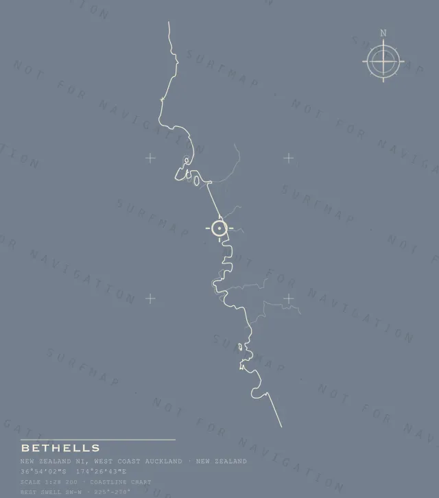 Bethells chart, the full artwork printed on the back