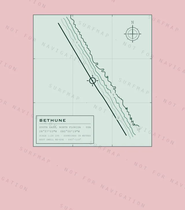 Bethune chart, the full artwork printed on the back
