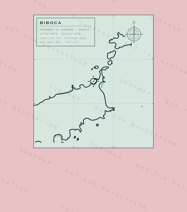 Biboca chart, the full artwork printed on the back