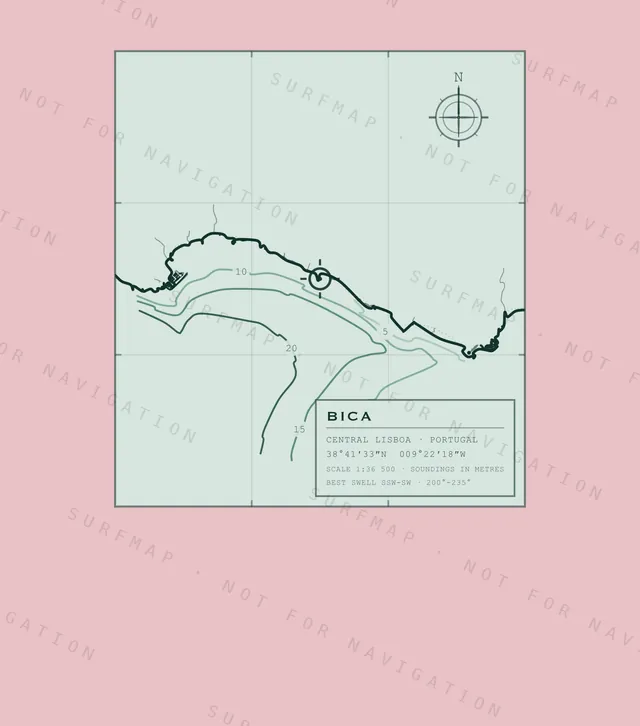 Bica chart, the full artwork printed on the back