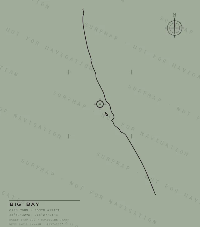 Big Bay chart, the full artwork printed on the back