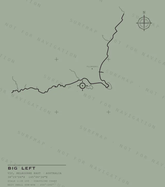Big Left chart, the full artwork printed on the back