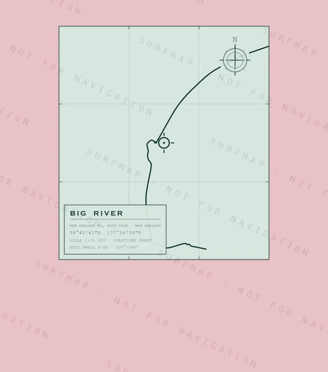 Big River chart, the full artwork printed on the back