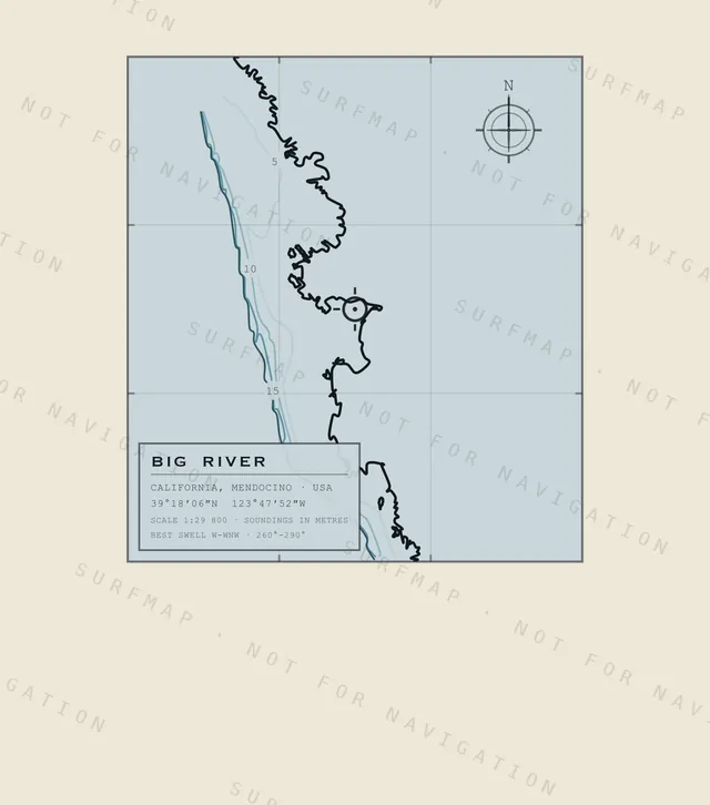 Big River chart, the full artwork printed on the back