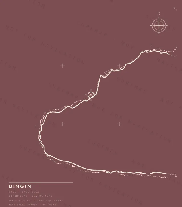 Bingin chart, the full artwork printed on the back