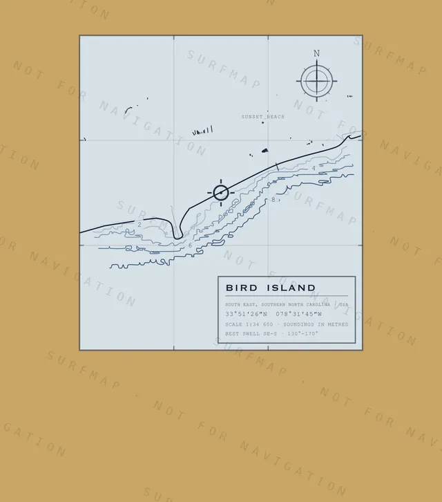 Bird Island chart, the full artwork printed on the back