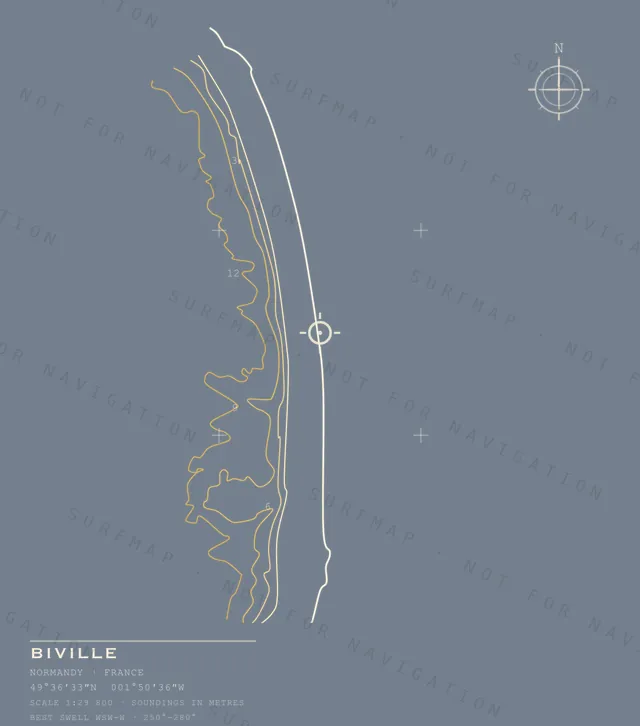 Biville chart, the full artwork printed on the back