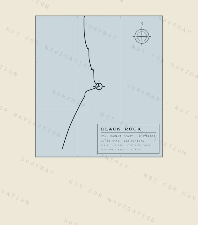 Black Rock chart, the full artwork printed on the back
