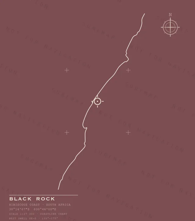 Black Rock chart, the full artwork printed on the back