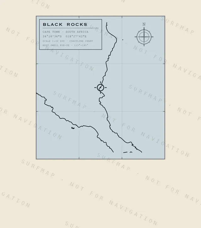 Black Rocks chart, the full artwork printed on the back