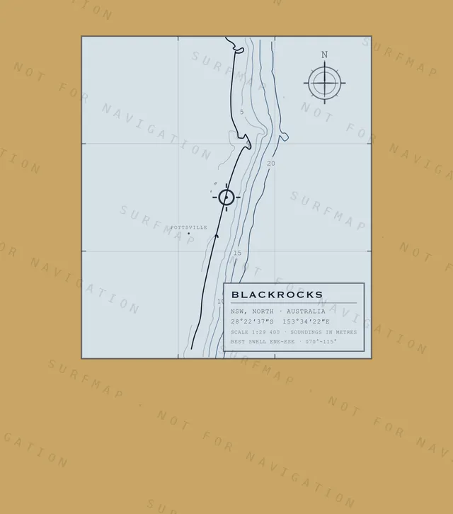 Blackrocks chart, the full artwork printed on the back