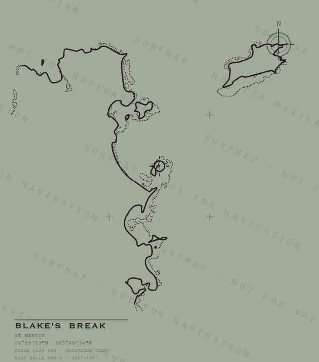 Blake's Break chart, the full artwork printed on the back