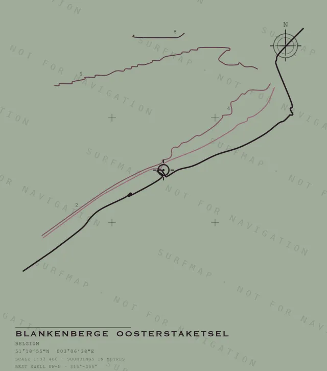 Blankenberge Oosterstaketsel chart, the full artwork printed on the back