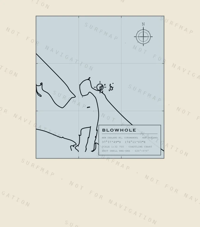 Blowhole chart, the full artwork printed on the back