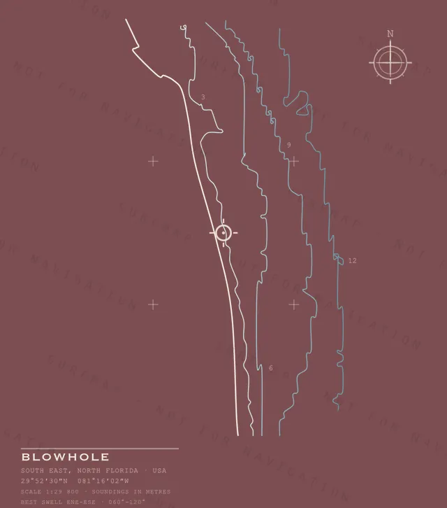 Blowhole chart, the full artwork printed on the back