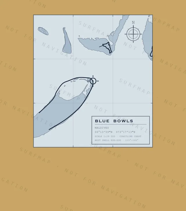 Blue Bowls chart, the full artwork printed on the back