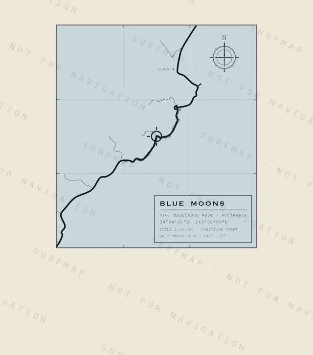 Blue Moons chart, the full artwork printed on the back