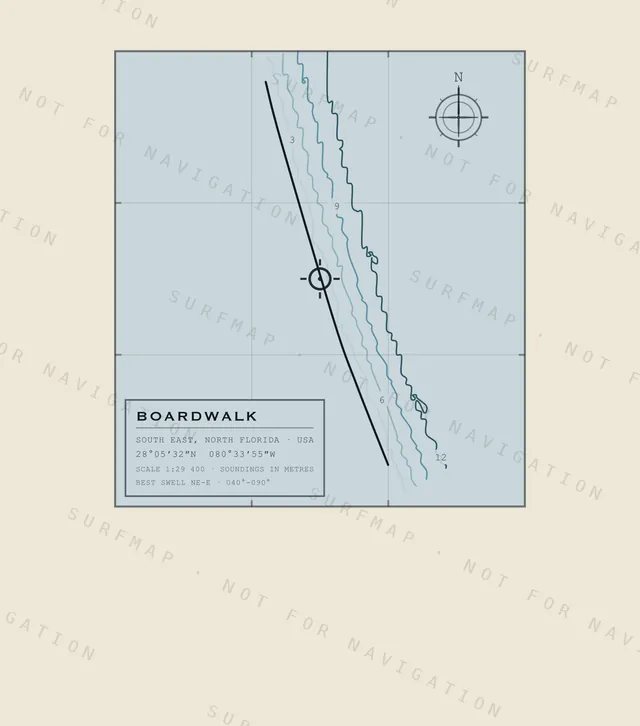 Boardwalk chart, the full artwork printed on the back