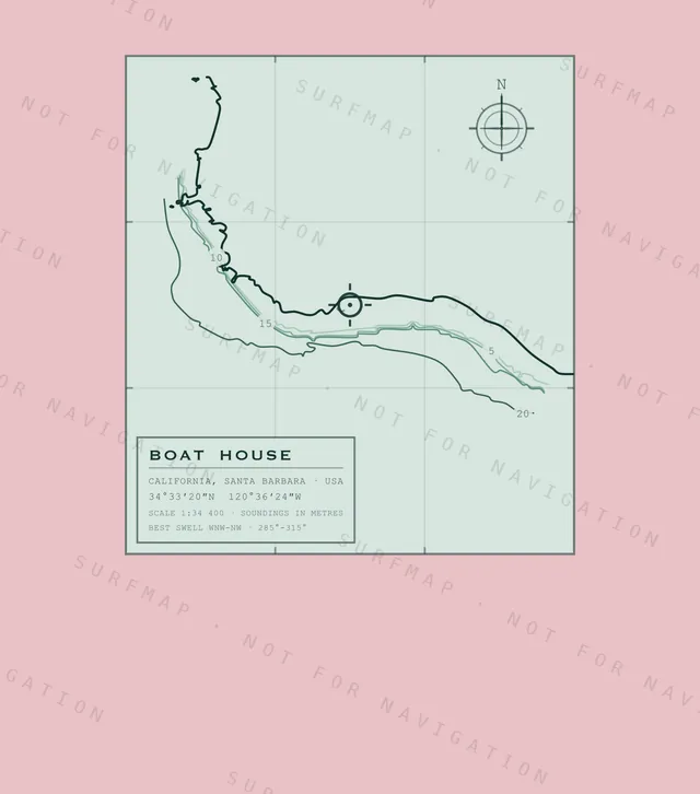 Boat House chart, the full artwork printed on the back
