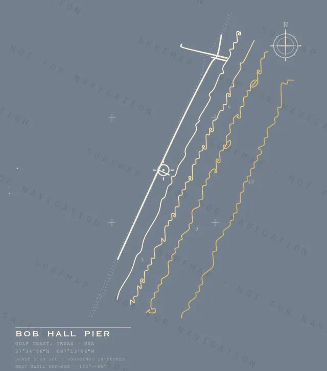 Bob Hall Pier chart, the full artwork printed on the back
