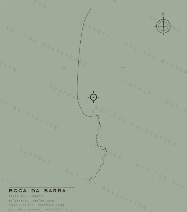 Boca da Barra chart, the full artwork printed on the back