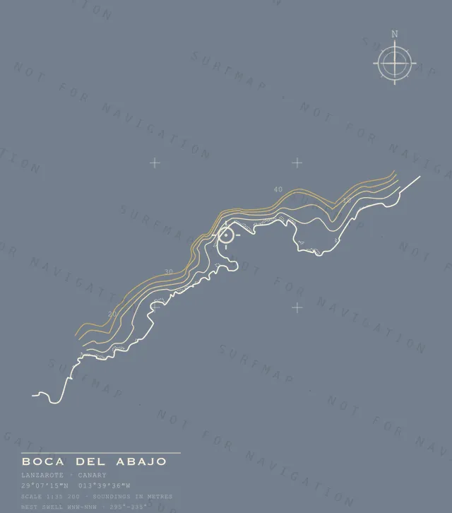 Boca del Abajo chart, the full artwork printed on the back