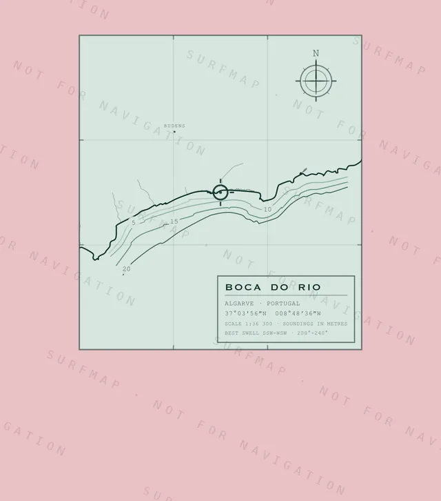 Boca do Rio chart, the full artwork printed on the back