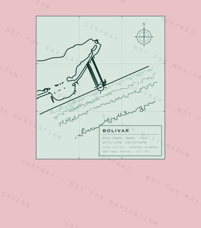 Bolivar chart, the full artwork printed on the back