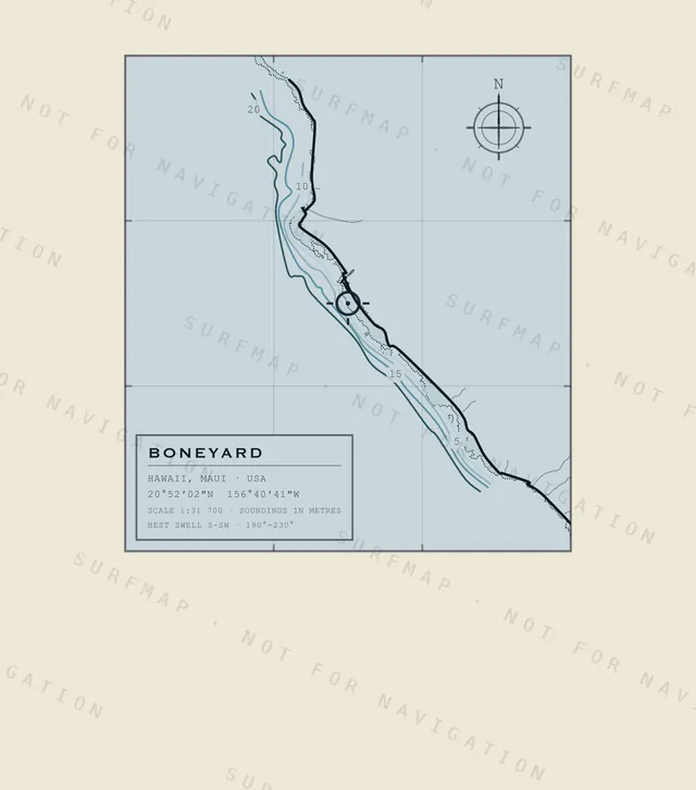 Boneyard chart, the full artwork printed on the back