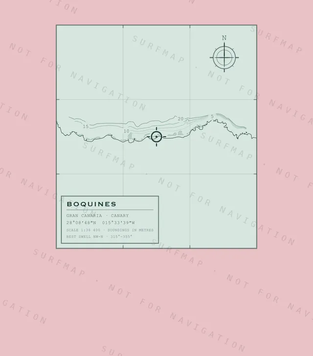 Boquines chart, the full artwork printed on the back