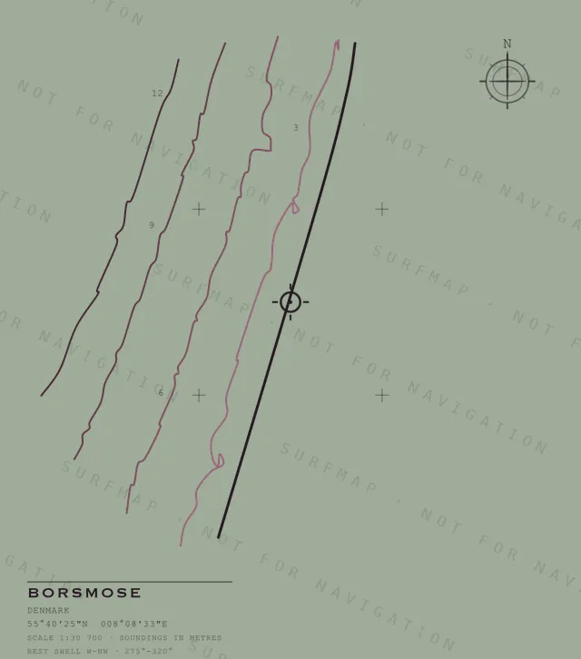 Borsmose chart, the full artwork printed on the back