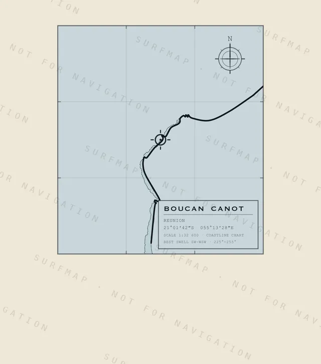 Boucan Canot chart, the full artwork printed on the back