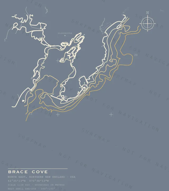 Brace Cove chart, the full artwork printed on the back