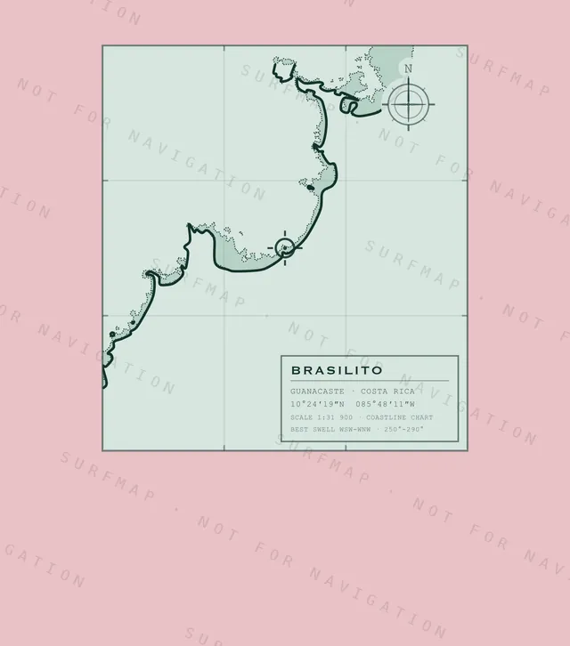 Brasilito chart, the full artwork printed on the back