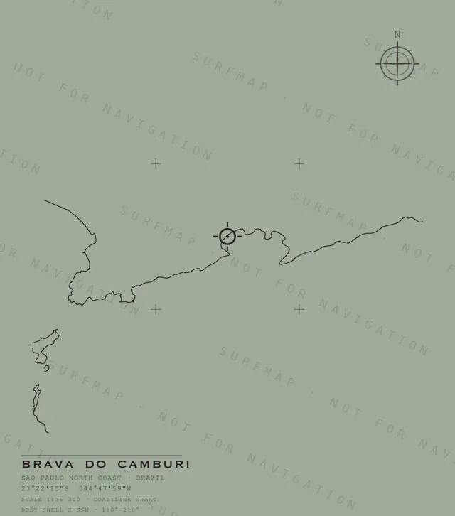 Brava do Camburi chart, the full artwork printed on the back