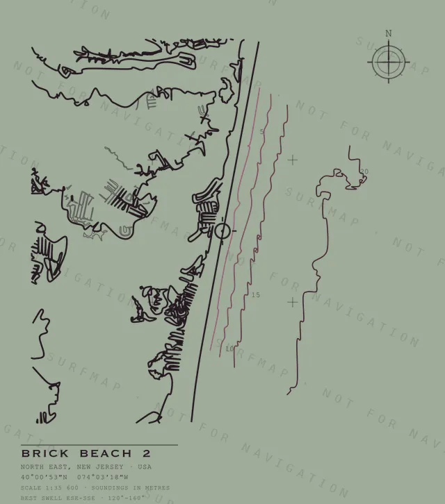 Brick Beach 2 chart, the full artwork printed on the back