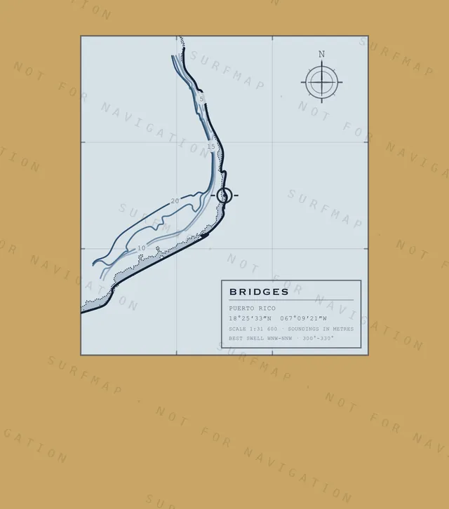 Bridges chart, the full artwork printed on the back