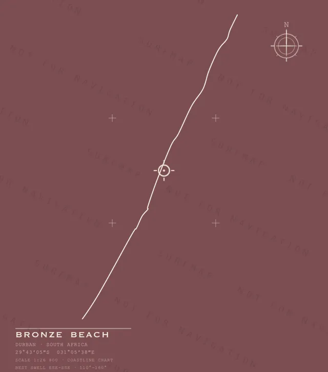 Bronze Beach chart, the full artwork printed on the back