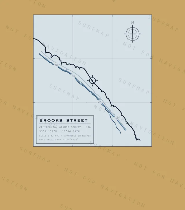 Brooks Street chart, the full artwork printed on the back