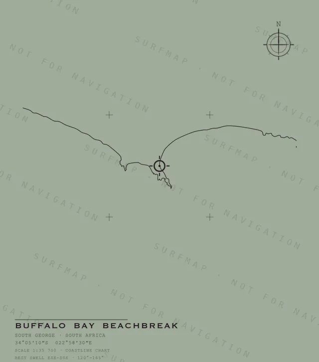 Buffalo Bay Beachbreak chart, the full artwork printed on the back