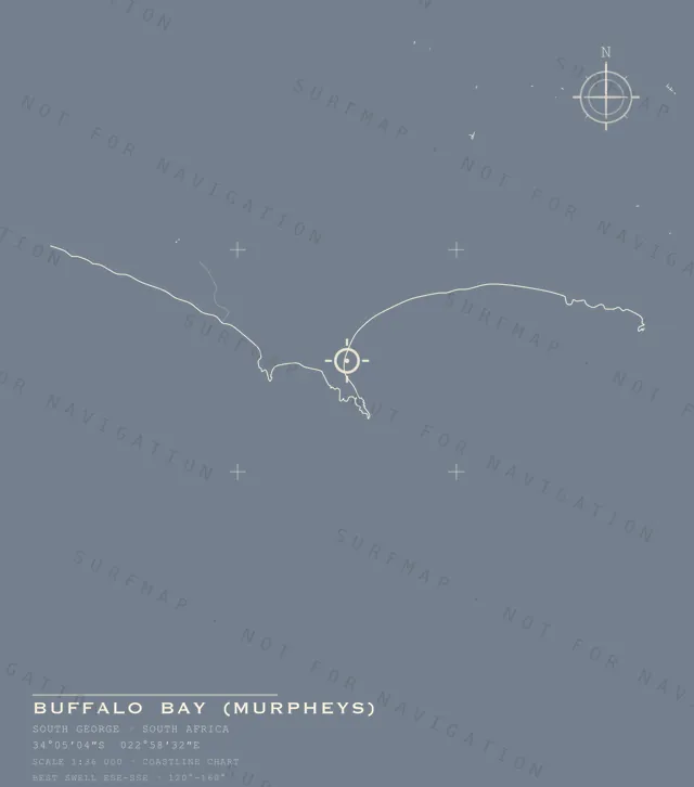 Buffalo Bay (Murpheys) chart, the full artwork printed on the back