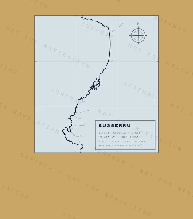 Buggerru chart, the full artwork printed on the back