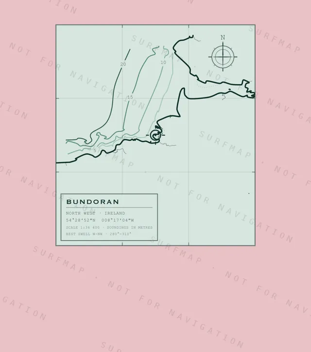 Bundoran chart, the full artwork printed on the back
