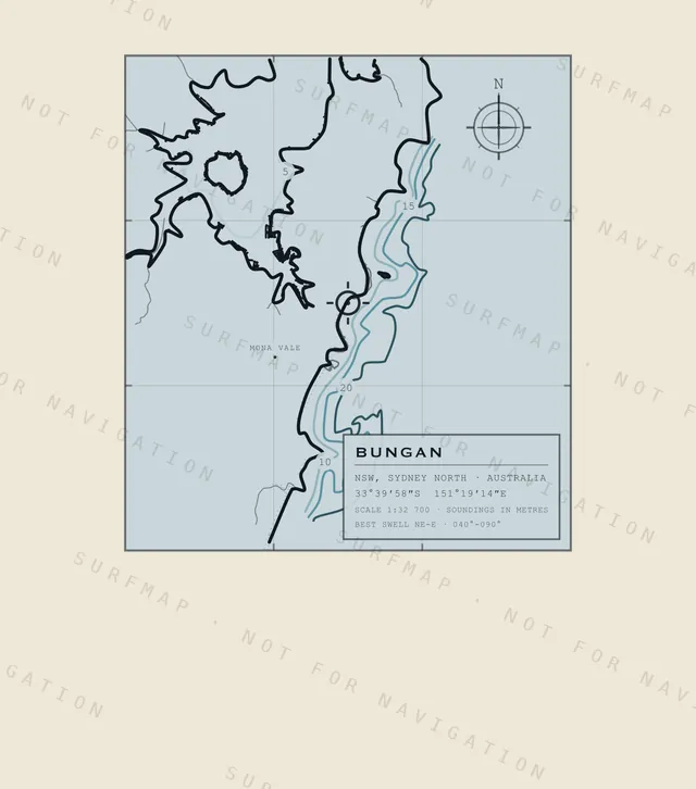 Bungan chart, the full artwork printed on the back