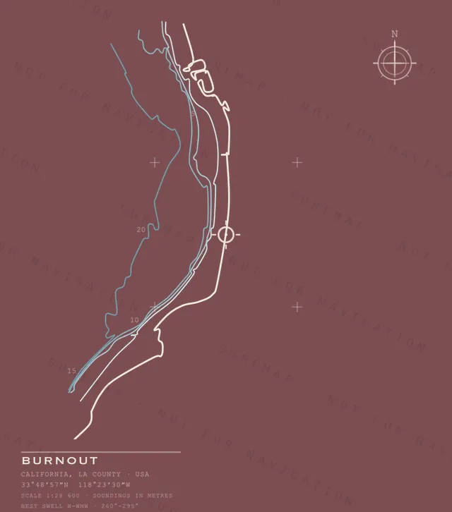 Burnout chart, the full artwork printed on the back
