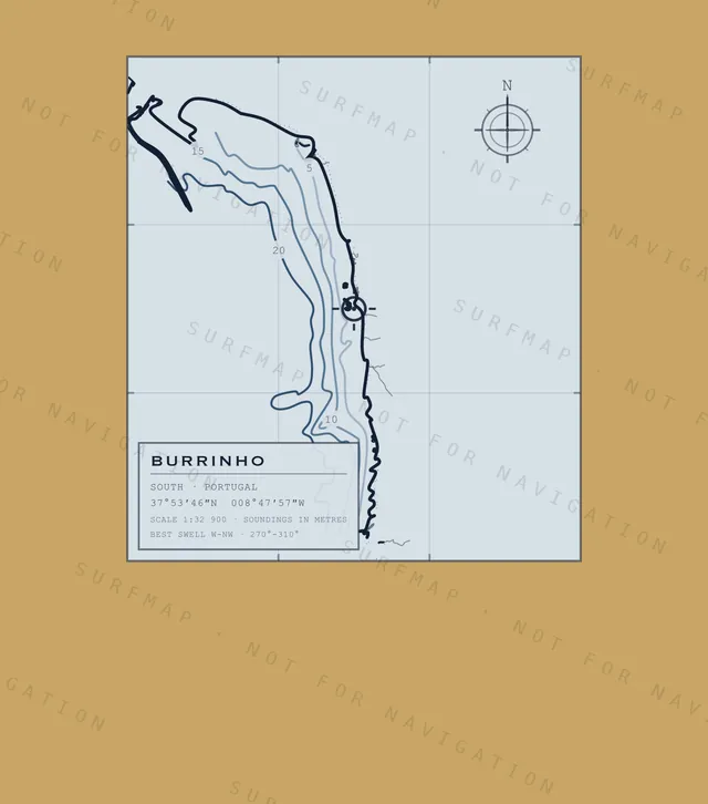 Burrinho chart, the full artwork printed on the back