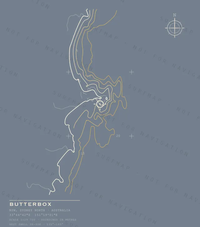 Butterbox chart, the full artwork printed on the back