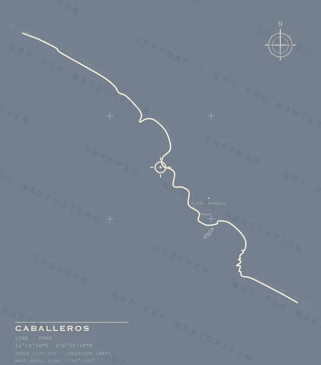 Caballeros chart, the full artwork printed on the back